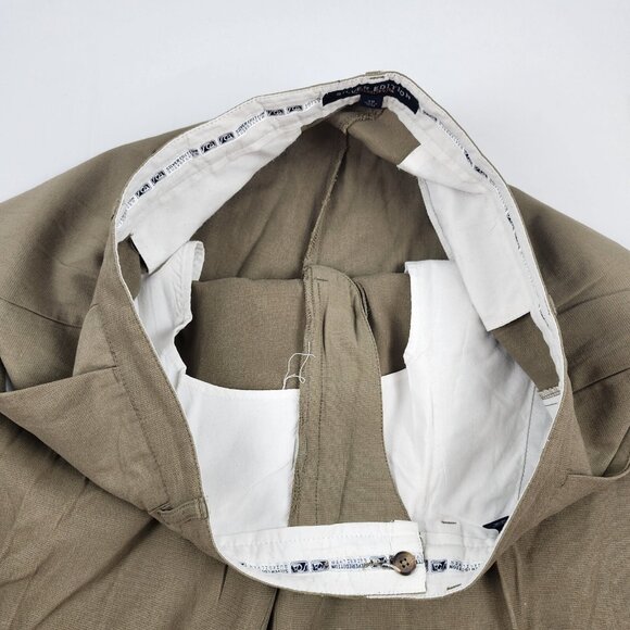 Quiksilver Pants Mens 38 Silver Edition Tan Pleated Dress (38x34) - Picture 5 of 9